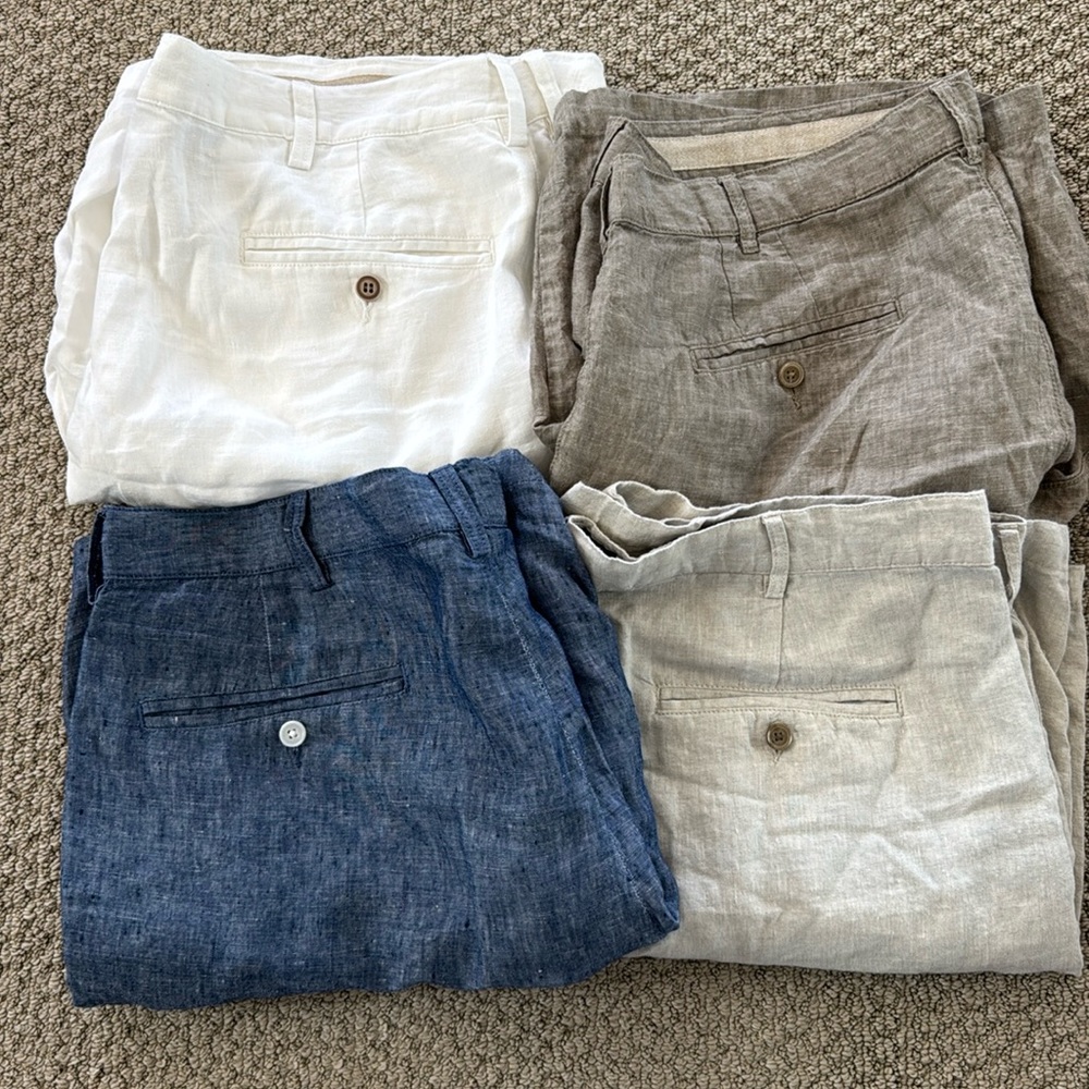 Jos. A. Bank reserve  Blue and Tan Flat Front Shorts